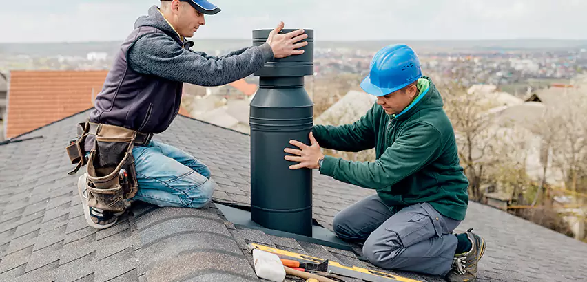Chimney Flashing Replacement for Storm Damage in Maywood