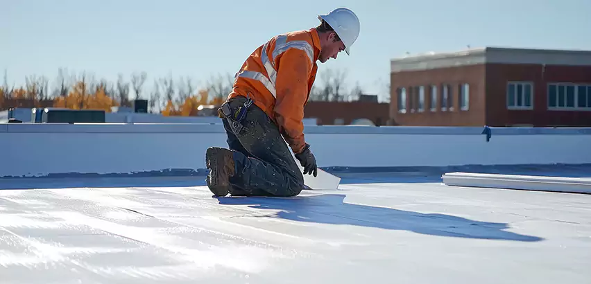 Flat Roof Drain Installation in Maywood